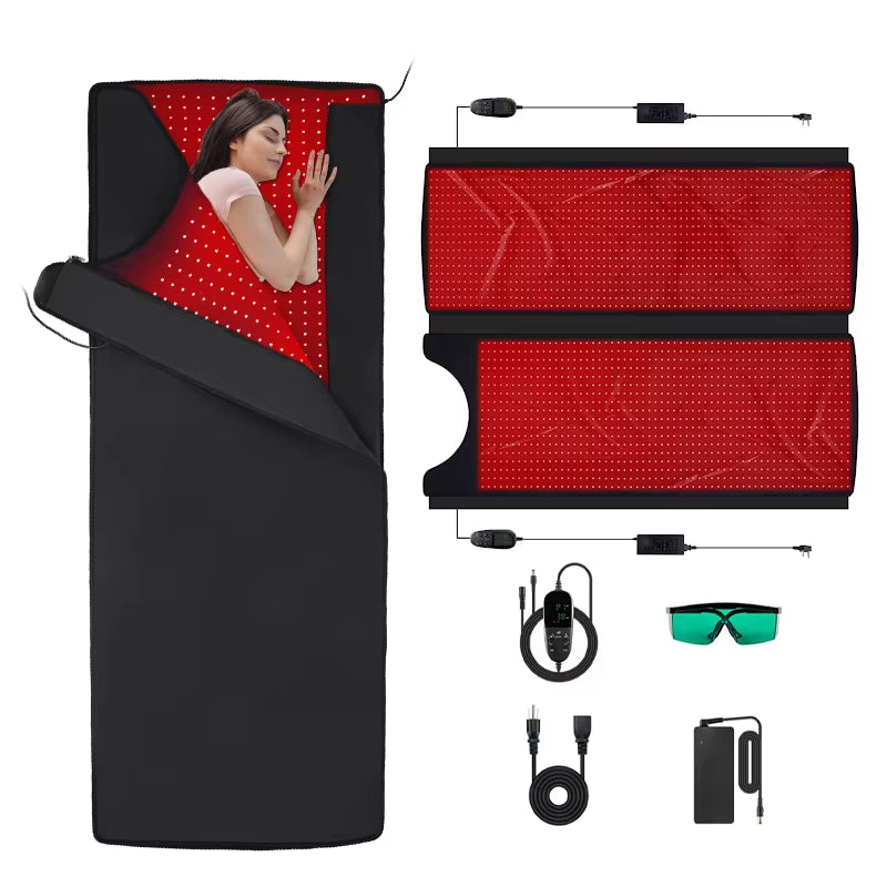 Custom Full Body Red Light Therapy Sleeping Bag with 660Nm and 850Nm LED Technology for Home Use