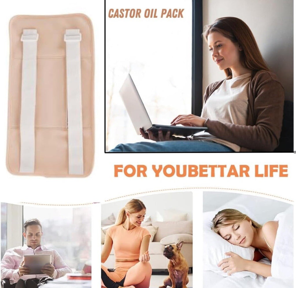 Castor Oil Pack Kits - Reusable ORGANIC COTTON Wraps (Set of 2)