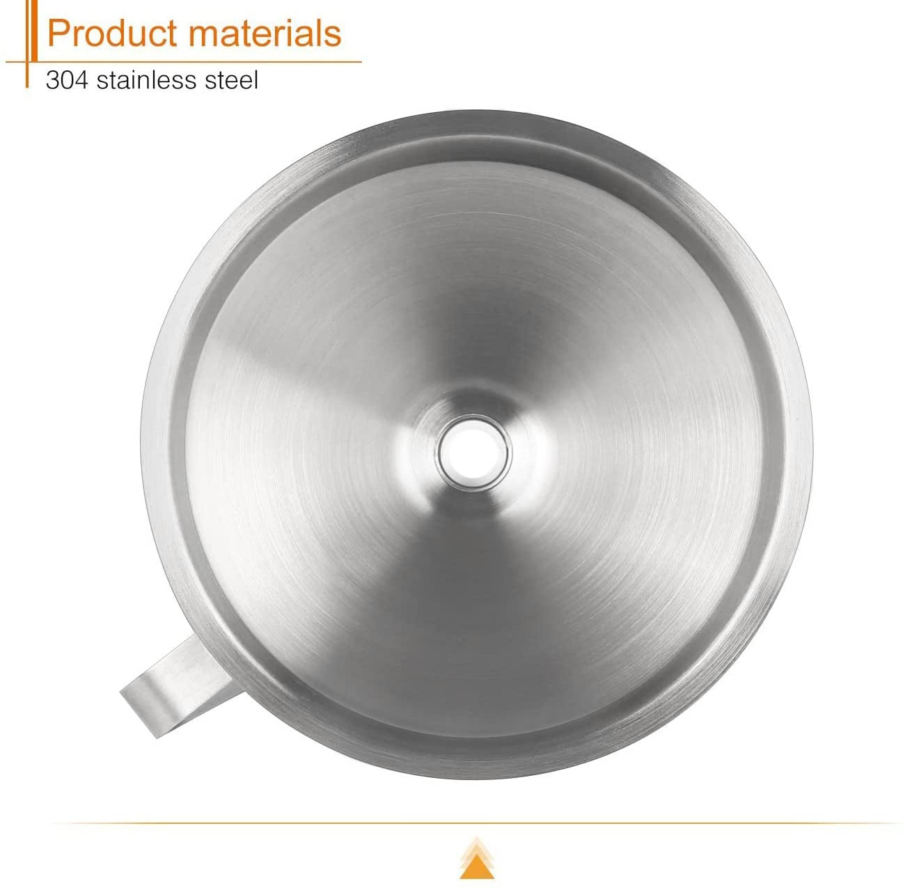 Stainless Steel Funnel, 304 Stainless Steel Kitchen Funnel with 200 Mesh Food Filter Strainer for Transferring Liquids, Oil, Making Jam