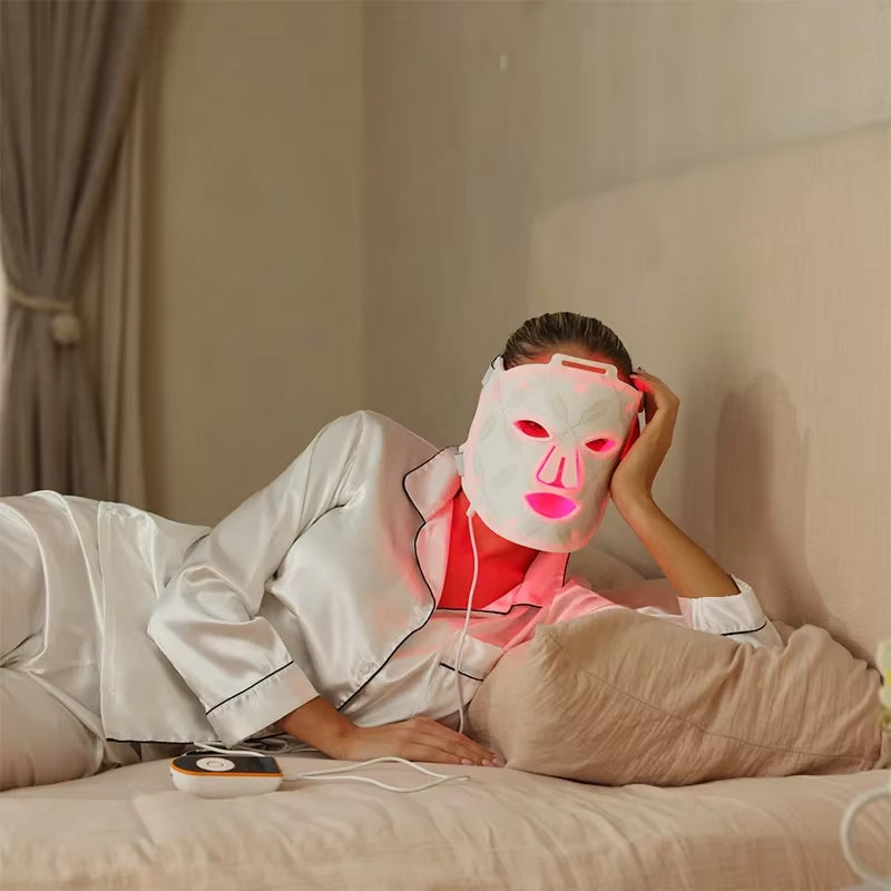 Led Red Light Therapy Face Facial Mask Red Light Therapy 660Nm 850Nm Face Mask I Far Red Light Mask