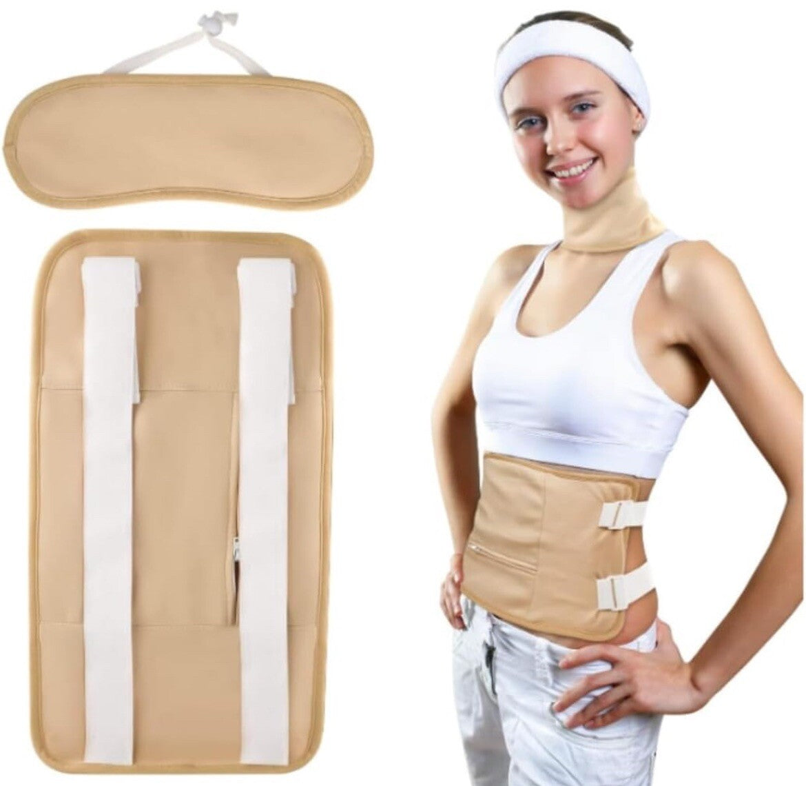 Castor Oil Pack Kits - Reusable ORGANIC COTTON Wraps (Set of 2)