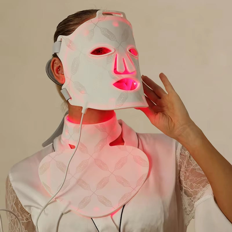 Led Red Light Therapy Face Facial Mask Red Light Therapy 660Nm 850Nm Face Mask I Far Red Light Mask